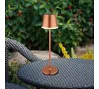 Globo LED solar light, metal, copper-coloured, height 41 cm, IP44
