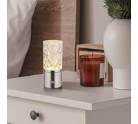 Globo LED table lamp Lunki, nickel-coloured, height 19 cm, CCT