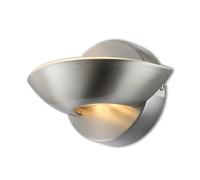 Globo LED wall light Cosimo, matt nickel