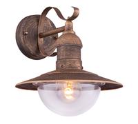 Globo Linda outdoor wall light with a vintage rust look