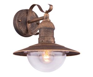 Globo Linda outdoor wall light with a vintage rust look
