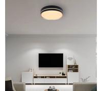 Globo Manni LED ceiling lamp, Ø 39 cm, black/bronze-coloured, CCT