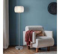 Globo Maribel floor lamp, height 150 cm, chrome/clear, plastic