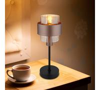 Globo Milley table lamp, height 47 cm, bronze-coloured, metal