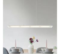 Globo Novak LED pendant light, clear/nickel, 88 cm, CCT, dimmable