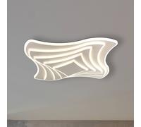 Luminosa Lighting Luminosa Octavio Semi Flush Ceiling Light Matt Sand Led 2700/6000K