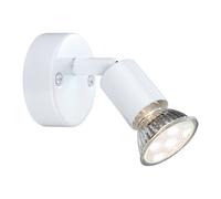 Globo Olana LED wall spotlight, 1-bulb, white