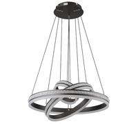 Luminosa Lighting Luminosa Grouni Pendant Ceiling Light Titanium Color Brushed 3X Led Dimmable 2700-6000K Remote Control