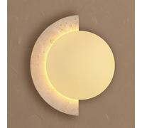 Globo Rojas LED wall lamp, beige, width 27 cm, stone