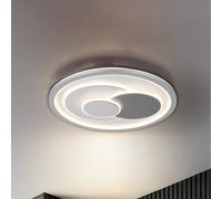 Globo Ruiz I LED ceiling light, white/silver, Ø 48 cm, CCT