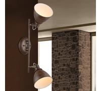 Globo Rusty brown Giorgio ceiling spotlight, two-bulb