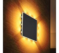 Globo Saidy LED wall lamp, width 22 cm, black, metal