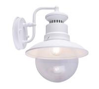 Globo Sella outdoor wall light, matt white steel