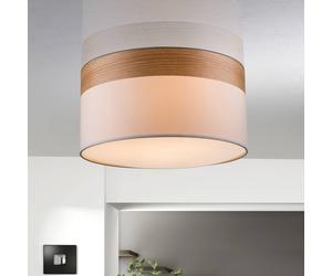 Globo Semi-flush ceiling lamp Libba, cream-wood