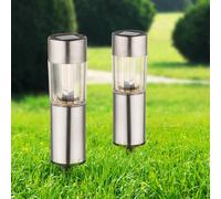 Globo Set of 4 Aro LED solar dec. light wt ground spike