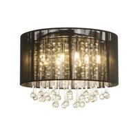 Globo Sierra LED ceiling light, silk lampshade
