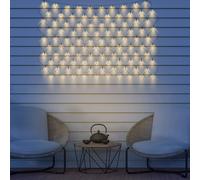 Globo Solar LED curtain light, IP44, 110 x 90 cm, 100 lights