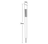 Globo Solar LED path light with ground spike, stainless steel, set of 4