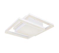 Luminosa Lighting Luminosa Squares Integrated Led Semi Flush Ceiling Light White 2X Led Dimmable 3000-6000K Remote Control Timer Tuya Smart