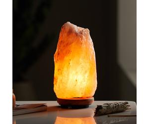 Globo Stone salt crystal table lamp, natural colour