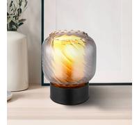 Globo Table lamp Xia, height 17 cm, smoke grey, glass
