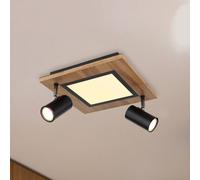 Luminosa Lighting Luminosa Ulla 30Cm Integrated Led Semi Flush Ceiling Light Matt Black 3X Led 3000K