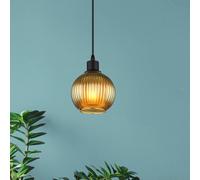 Globo Zumba pendant light, green, Ø 15 cm, glass