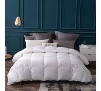 Globon Goose Down Comforter King Size All Season,400 Thread Count Ultra Soft Noiseless 100% Cotton Shell,45OZ,800 Fill Power Duvet Insert with Corner Tabs, White