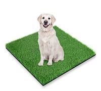 GLOBREEN Reusable Artificial Grass Pee Pad for Dogs, Puppy Potty Training Turf, Pet Friendly Fake Grass Mat for Indoor Outdoor, Washable & High-Drainage, 48 x 31.5 Inches