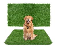 GLOBREEN Thick Artificial Grass Pee Pads for Large Dogs, 45" x 32" Puppy Pets Fake Turf Grass Patch Potty Training, High Drainage