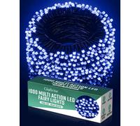 Globrite 100M 1000 Led Fairy Lights Blue White Plug In Indoor Outdoor String Lights With 8 Modes