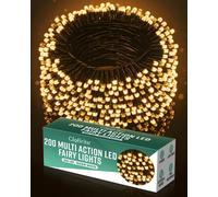 Globrite 20M 200 Led Fairy Lights Warm White Plug In Indoor Outdoor String Lights With 8 Modes