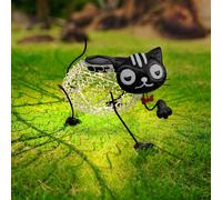 Globrite 3D Metal Scroll Cat Solar Light - LED Garden Ornament - Multi-Colour Globrite Multicolor