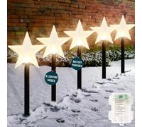 Globrite 5 Pack Waterproof LED Garden Christmas Pathway Lights - Star in Cool White Globrite Cool White