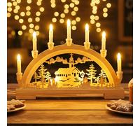 Globrite Christmas Candle Bridge with 10 LED Lights Battery Operated Home Decor Globrite Multicolor