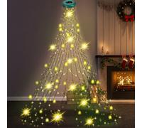 Globrite Christmas Tree Ring Lights 400 Led Warm White 6Ft, 16-Strand Cascading Display