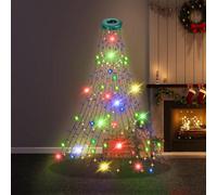 Globrite Christmas Tree Stand Lights - 5 Ft 288 Led Multi-Coloured 8 Modes Memory Timer Ip44 Waterproof Indoor Outdoor Décor