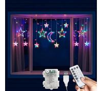 Globrite Curtain Lights w/ Star & Moon Shapes - 138 Multi-Colour LEDs Globrite Multicolor
