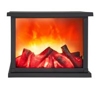 GloBrite Electric Fire, Fireplace | Fireplace with LED Flame Effect | Battery Powered Lamp | Fire Free Standing, Fire Place, Log Burner, Home Decor, Electric Fire, Black