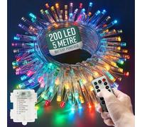 Globrite Garden Fairy Lights - 200 Led, Multi-Coloured - Battery Operated String Lights With Remote Control & 8 Lighting Modes