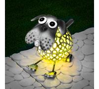 Globrite Metal Dog Solar Garden Ornament with Colour Changing Light Globrite Multicolor