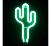 Globrite Neon Light Sign - (Cactus) Led Battery Usb Night Light For Bedroom Walls Children Party Decoration