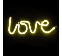 Globrite Neon Light Sign - (Love) Led Battery Usb Night Light For Bedroom Walls Children Party Decoration