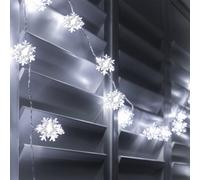 Globrite Snowflake Lights With 40 Led - Window Christmas Lights With 2 Modes - Window Decorations - Fairy Lights For Bedroom