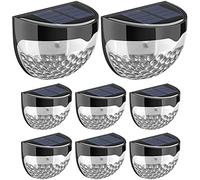 GloBrite Garden Lights - Pack of 8 Outdoor Lights - Waterproof Night Light for Pathway, Patio, Deck, Fence - Solar Security Light with Dusk to Dawn Sensor - Outdoor Lighting