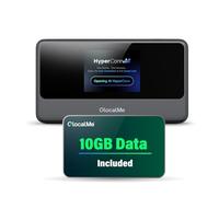 GlocalMe MeowGo G40Pro 4G Portable WiFi Hotspot, Cat13 390Mbps Mobile WiFi Router with 10GB EU Data, No SIM & No Roaming Fees, Global MiFi for 200+ Countries, 10 Devices & 15-Hour Use Travel Router