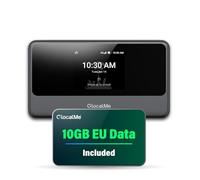 GlocalMe MeowGo Portable WiFi Hotspot 4G, MiFi with 10GB European Data, Cat 13 High-Speed Mobile WiFi Router, DL 390 Mbps/UL 150 Mbps, SIM-Free, Covers Over 200 Countries, 15-Hour Use Travel Router