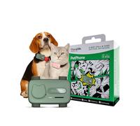 GlocalMe PetPhone for Dog and Cat, Support Play Music and 2-Way PetChat, Pet Community and AI Health Alerts, Real Time Tracking and Virtual Fence, Unlimited Range Pet GPS Tracker (Green)