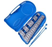 Glockenspiel 25 Note Blue Case Glockenspiel Xylophone Percussion Instrument With 2 Mallets