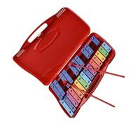 Glockenspiel 25 Note Colorful Stylish Metal Durable Soundboard Glockenspiel Percussion Instrument (Color : Red)